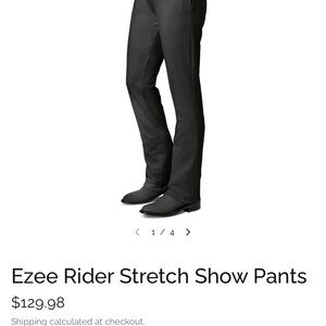 Ezee Rider Black Stretch Show Pants Hobby Horse